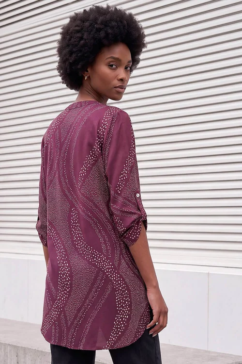 Roman Port Spot Print Longline Top - 18 Image 4