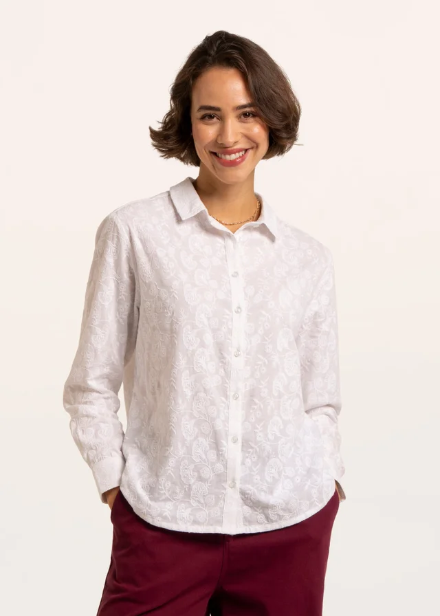 Brakeburn White Flora Blouse