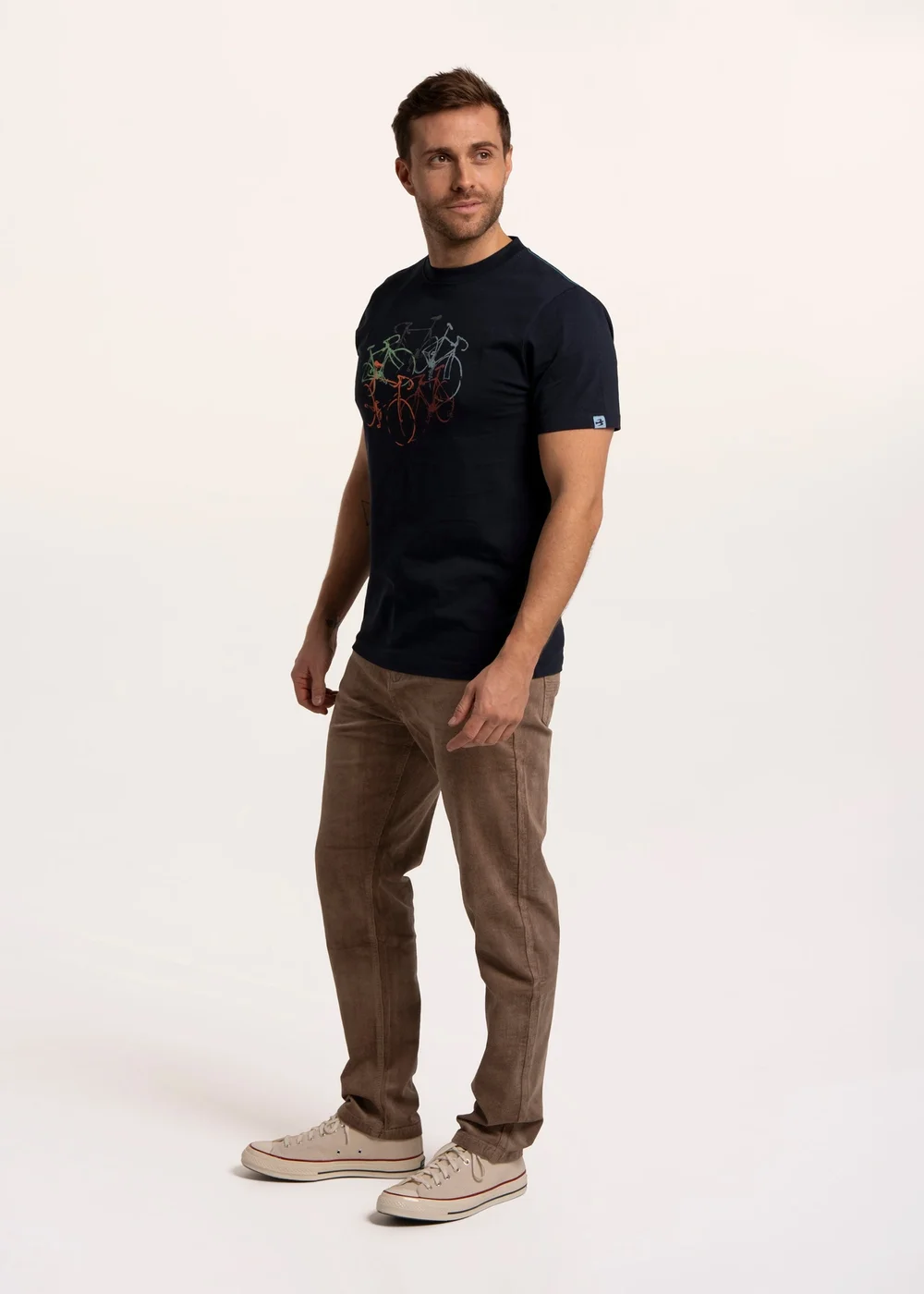 Brakeburn Navy Northolt Bike Stack T-Shirt - L Image 3