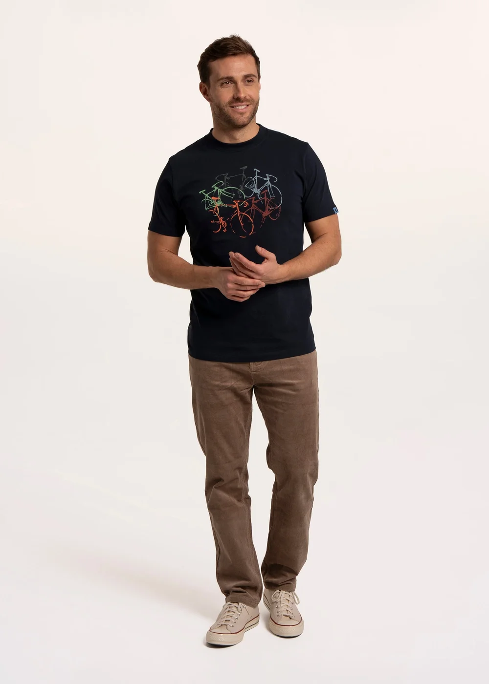 Brakeburn Navy Northolt Bike Stack T-Shirt - L Image 5