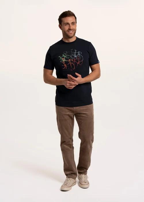 Brakeburn Navy Northolt Bike Stack T-Shirt - L Image 5