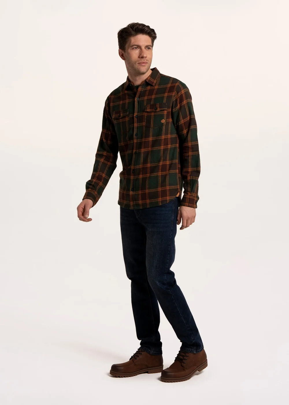 Brakeburn Green Finsbury Check Shirt - L Image 3