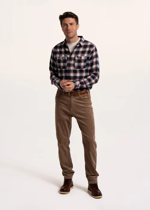 Brakeburn Navy Goldhawk Check Shirt - L Image 5