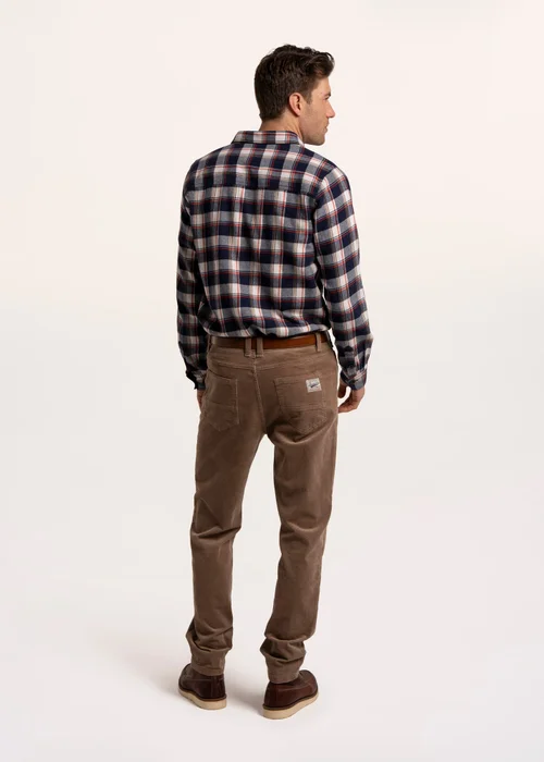 Brakeburn Navy Goldhawk Check Shirt - L Image 2