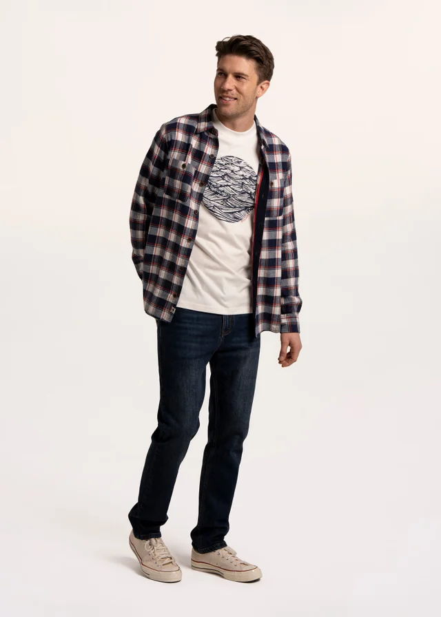 Brakeburn Navy Goldhawk Check Shirt