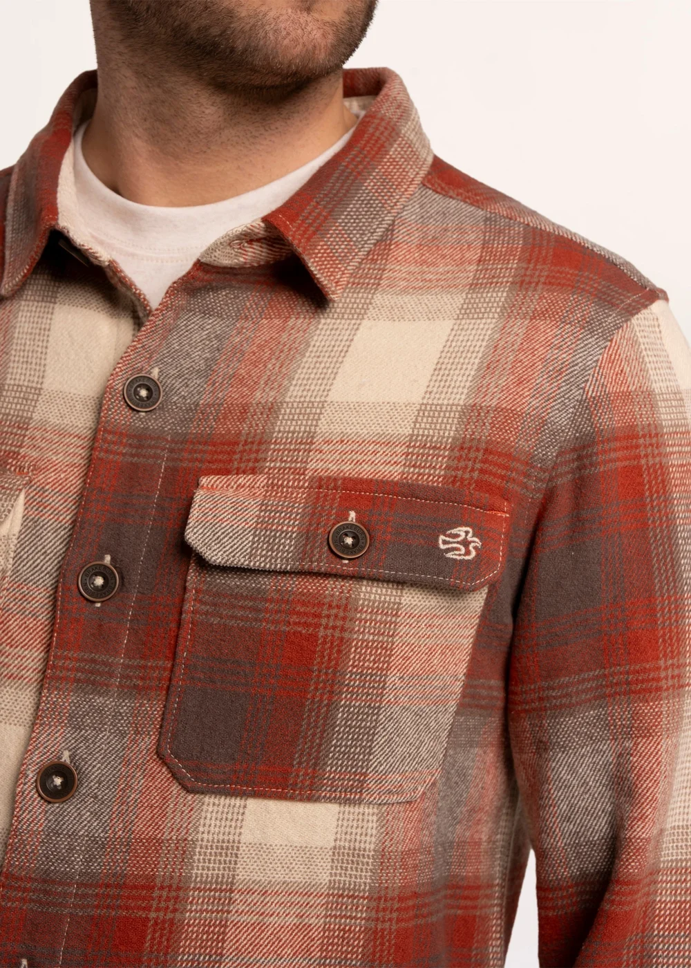 Brakeburn Rust Gunnersbury Check Shirt - M Image 4