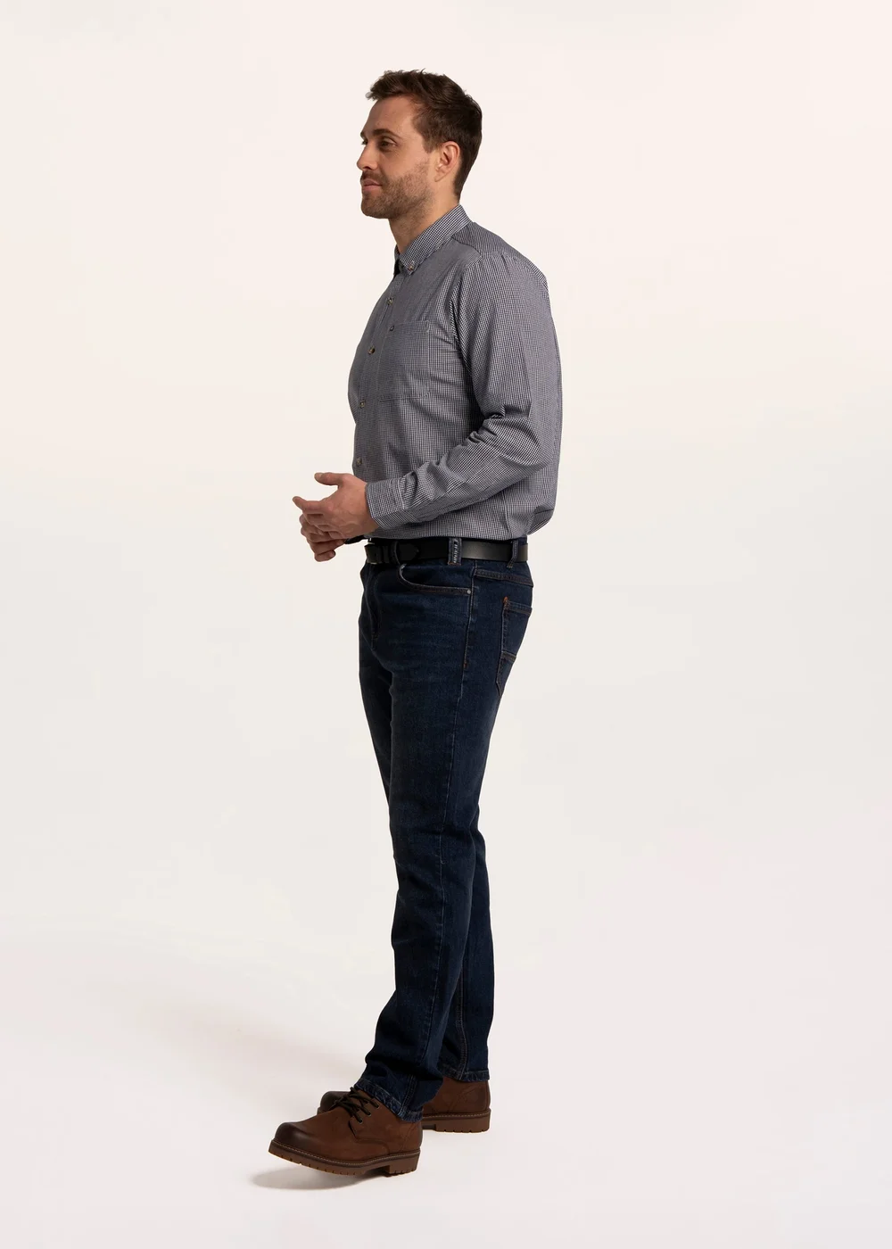 Brakeburn Blue Eastcote Gingham Shirt - 2XL Image 3
