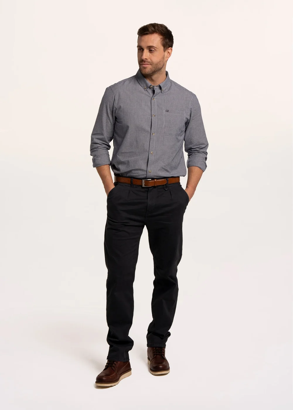 Brakeburn Blue Eastcote Gingham Shirt - 2XL Image 1