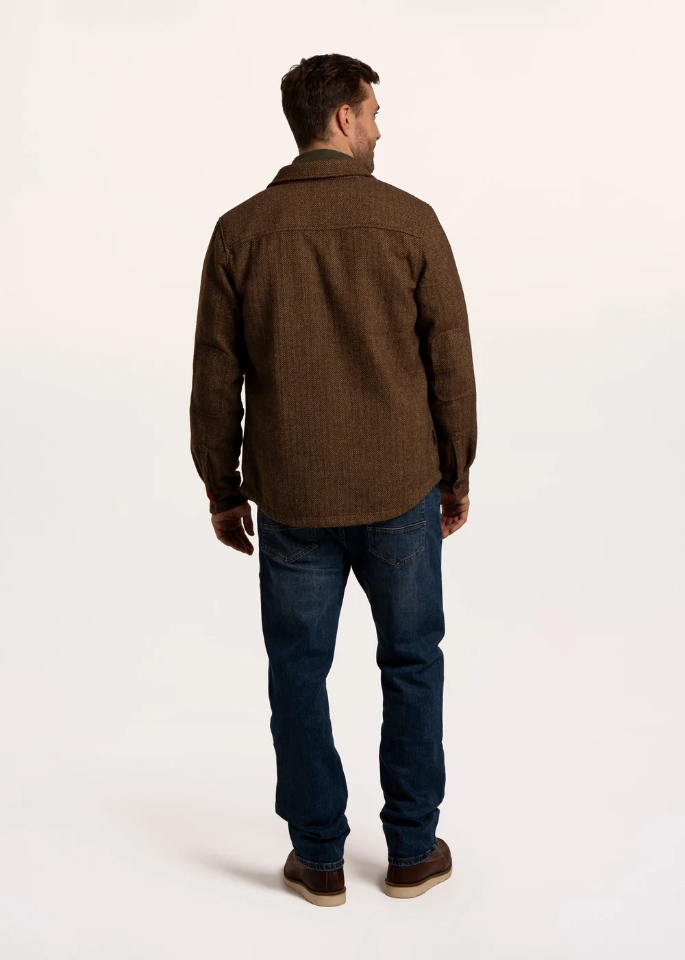 Brakeburn Brown Farringdon Herringbone Over Shirt - S Image 2