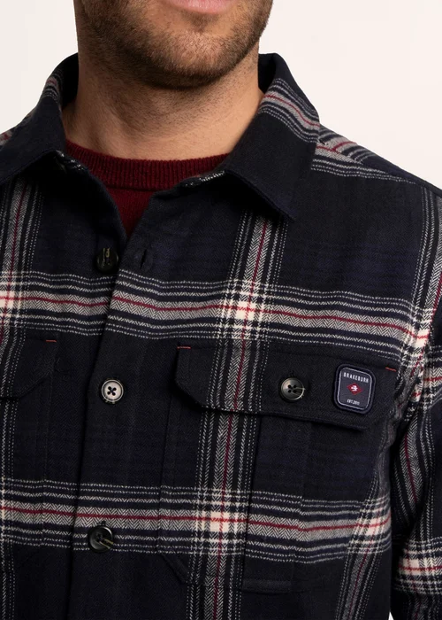 Brakeburn Navy Epping Check Shirt - L Image 4