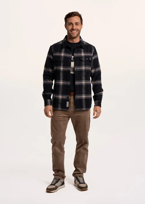 Brakeburn Navy Epping Check Shirt - L Image 5