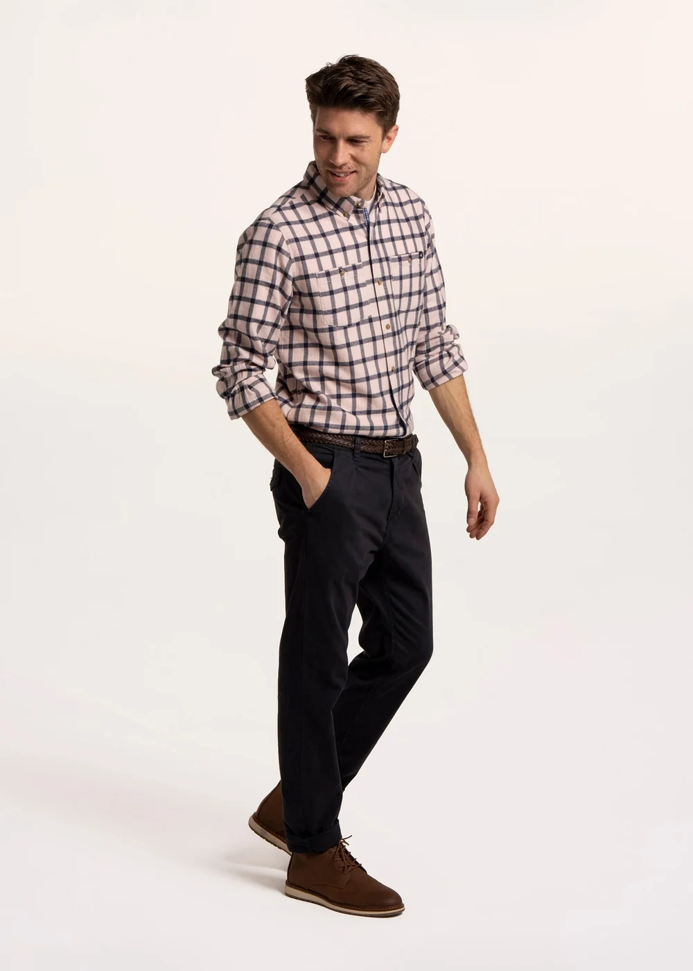 Brakeburn Pink Elverson Check Shirt - 2XL Image 3