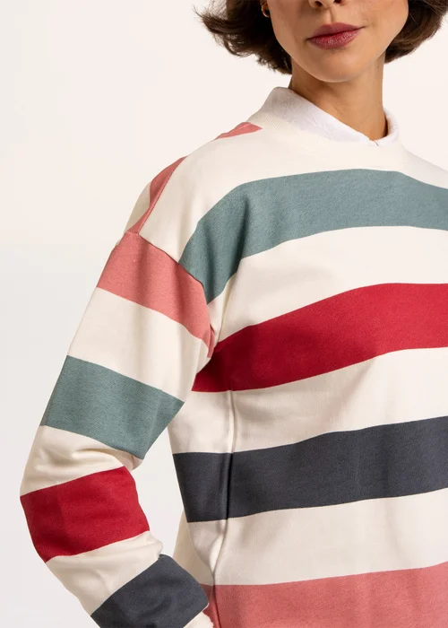 Brakeburn Multi Rockford Striped Drop Shoulder Crew Neck Sweatshirt - 16 Image 4