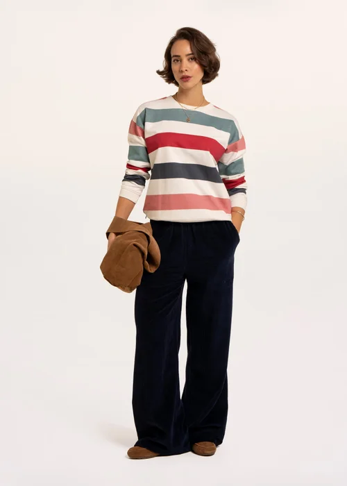 Brakeburn Multi Rockford Striped Drop Shoulder Crew Neck Sweatshirt - 16 Image 5