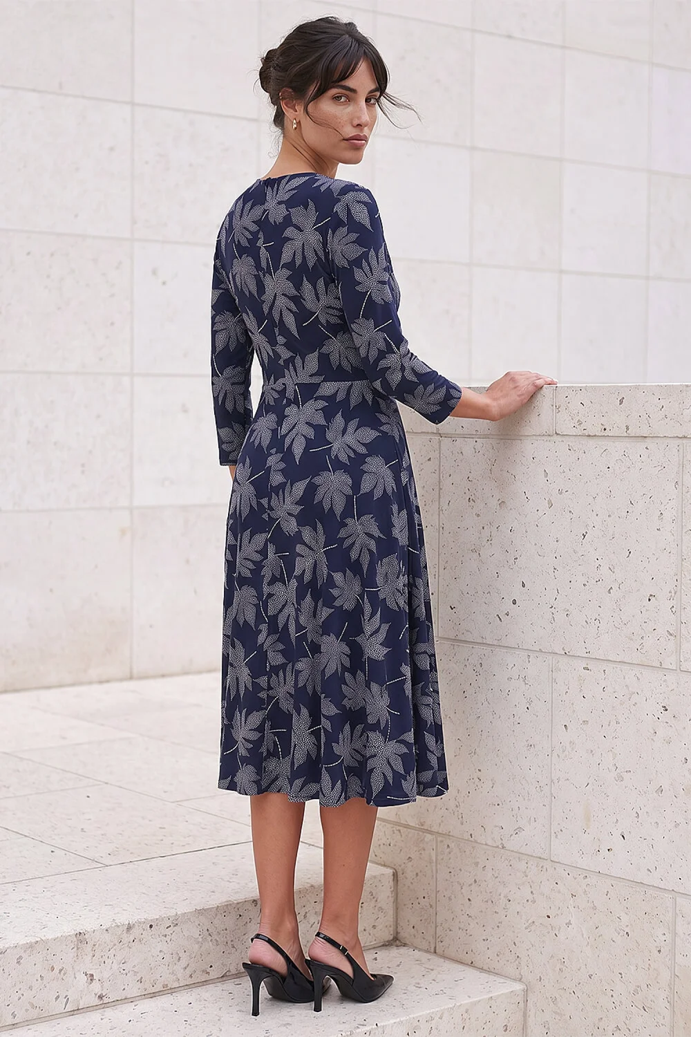 Roman Navy Leaf Puff Cross Dress - 14 Image 3