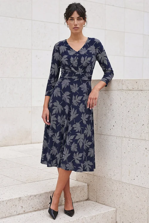 Roman Navy Leaf Puff Cross Dress - 14 Image 2