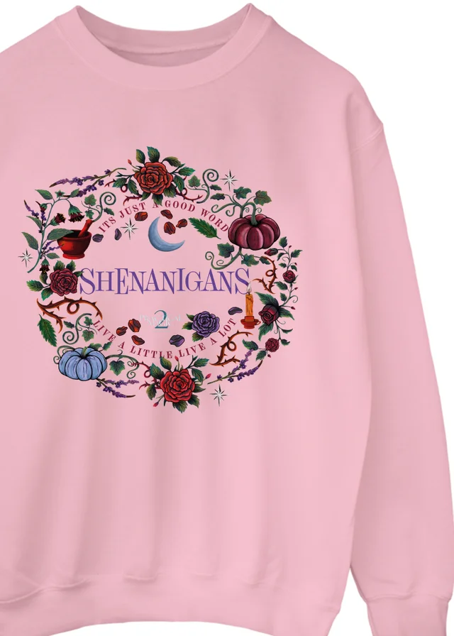 Spiral Galaxy Practical Magic Good Word Pink Graphic Sweatshirt
