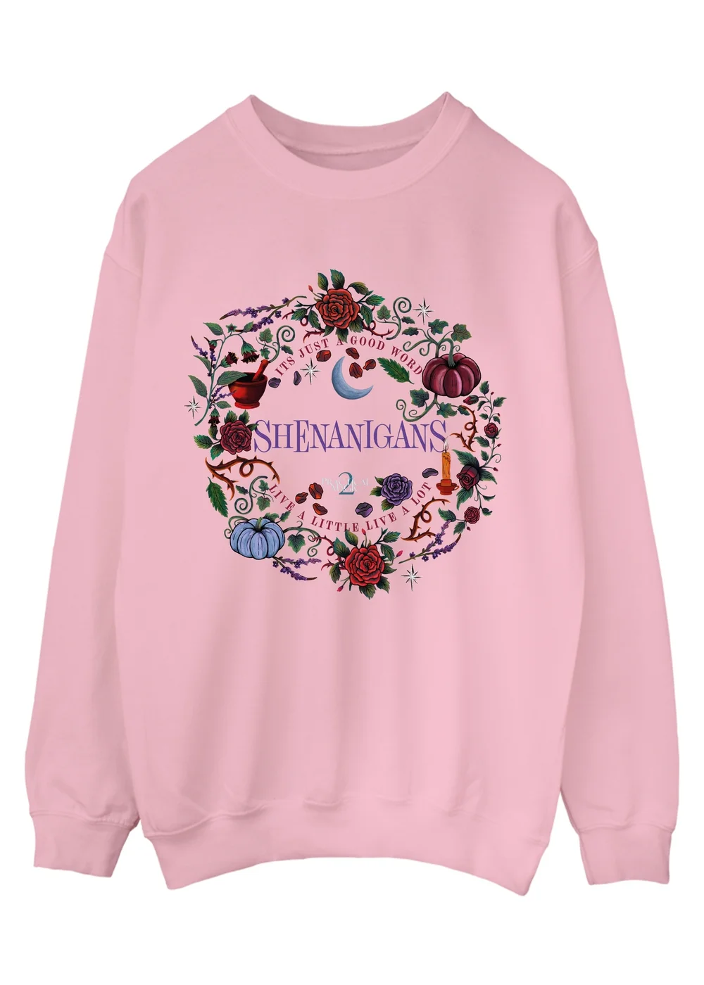 Spiral Galaxy Practical Magic Good Word Pink Graphic Sweatshirt - 5XL Image 1