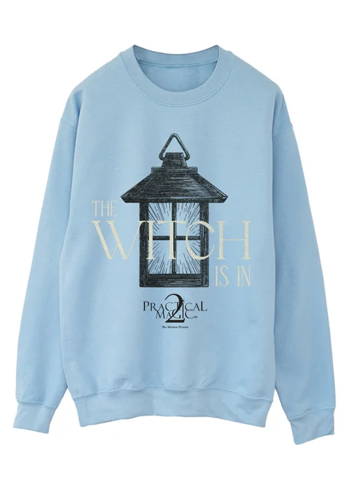 Spiral Galaxy Pratical Magic The Witch Is In Baby Blue Graphic Sweatshirt - 2XL Image 1