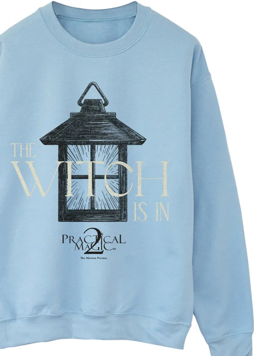 Spiral Galaxy Pratical Magic The Witch Is In Baby Blue Graphic Sweatshirt - 2XL Image 2