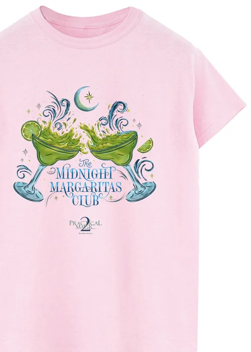 Spiral Galaxy Practical Magic Midnight Margherita Pink Graphic Boyfriend Fit T-Shirt - L Image 2