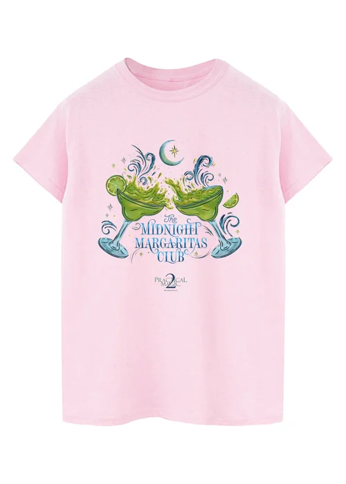 Spiral Galaxy Practical Magic Midnight Margherita Pink Graphic Boyfriend Fit T-Shirt - L Image 1