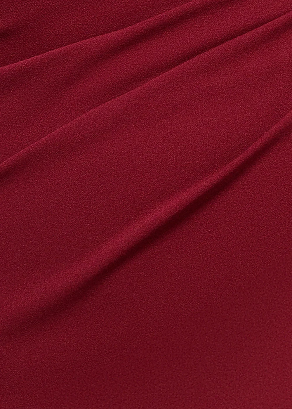 Goddiva Burgundy Asymmetric One Shoulder Front Split Scuba Crepe Maxi Dress - 18 Image 4