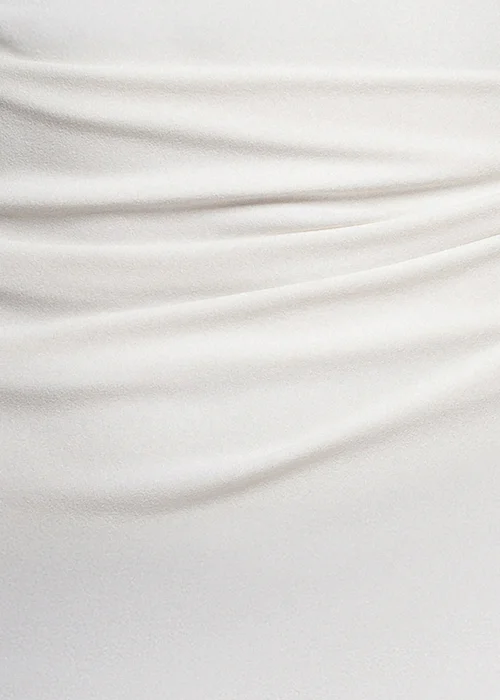 Goddiva White Asymmetric One Shoulder Front Split Scuba Crepe Maxi Dress - 14 Image 4