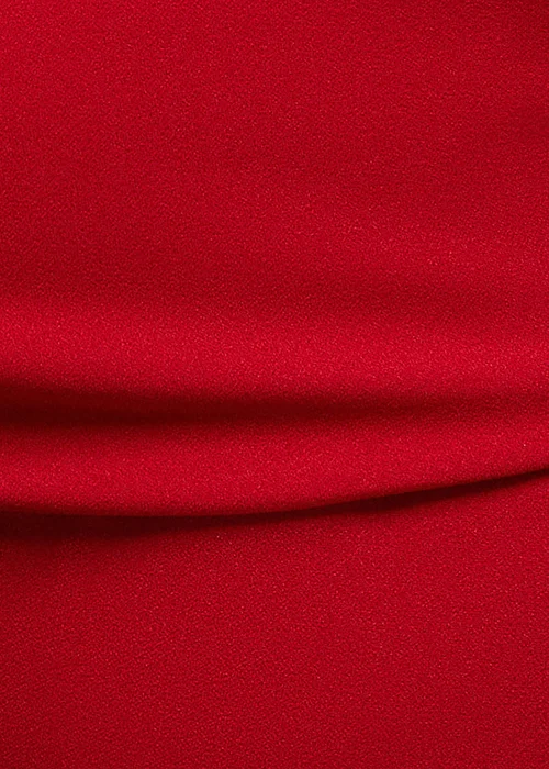 Goddiva Red Pleated Bardot Wrap Mermaid Maxi Dress - 14 Image 4