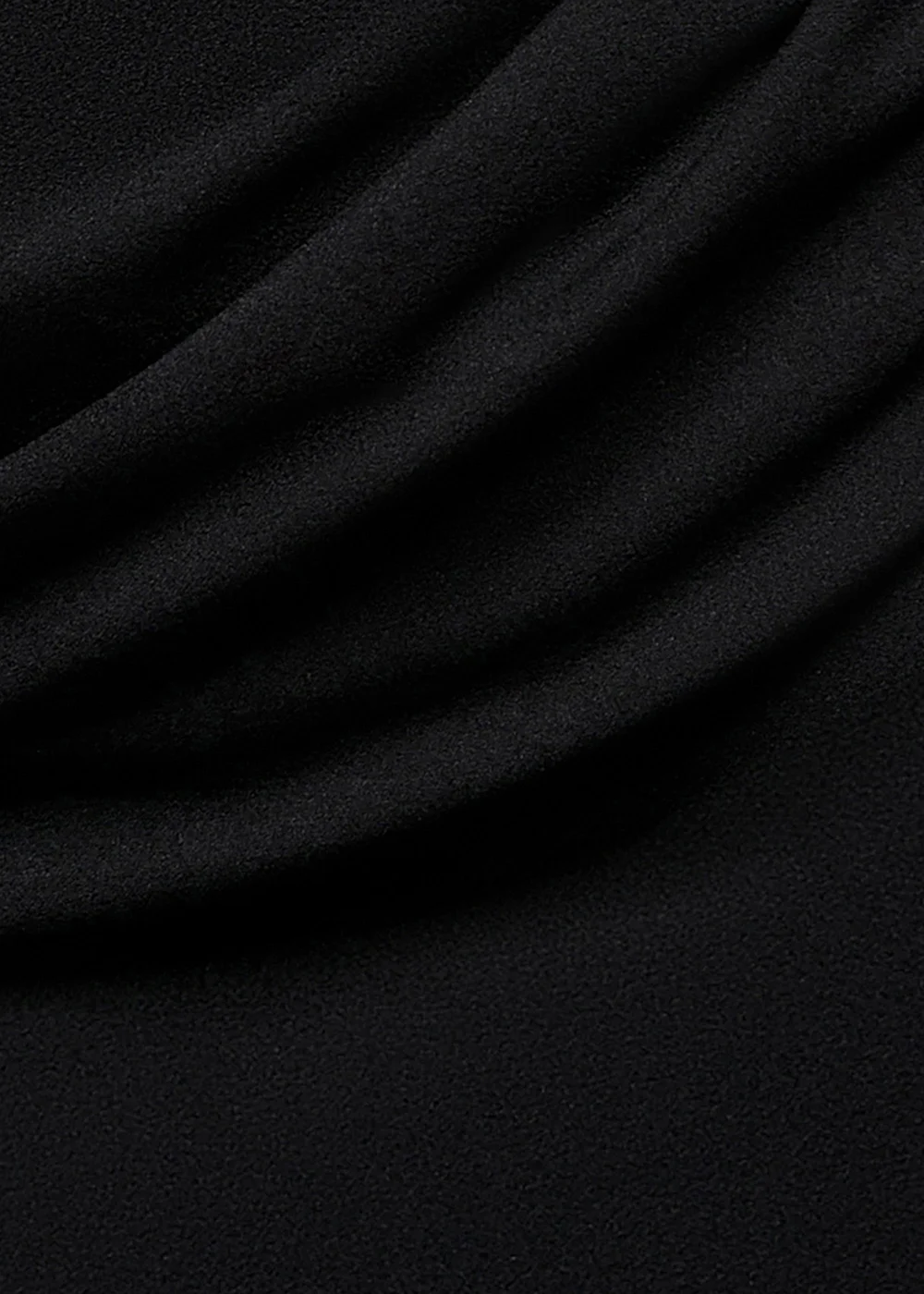 Goddiva Black Sleeveless Waist Pleated Scuba Crepe Maxi Dress - 8 Image 4