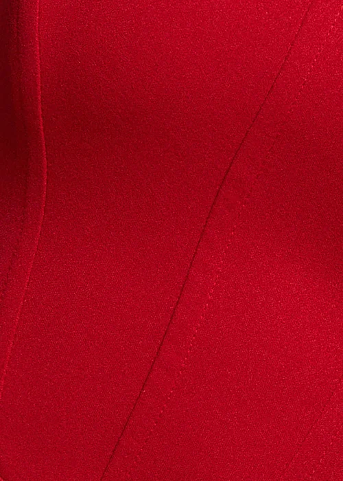 Goddiva Red Sleeveless Waist Pleated Scuba Crepe Maxi Dress - 14 Image 4