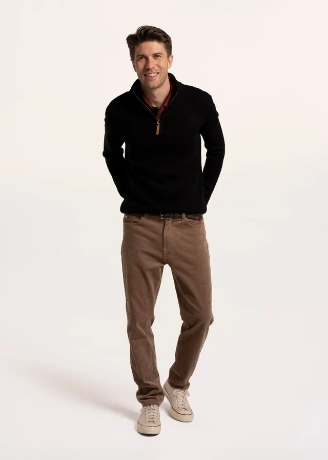 Brakeburn Navy Sloe 1/4 Zip Knitted Jumper