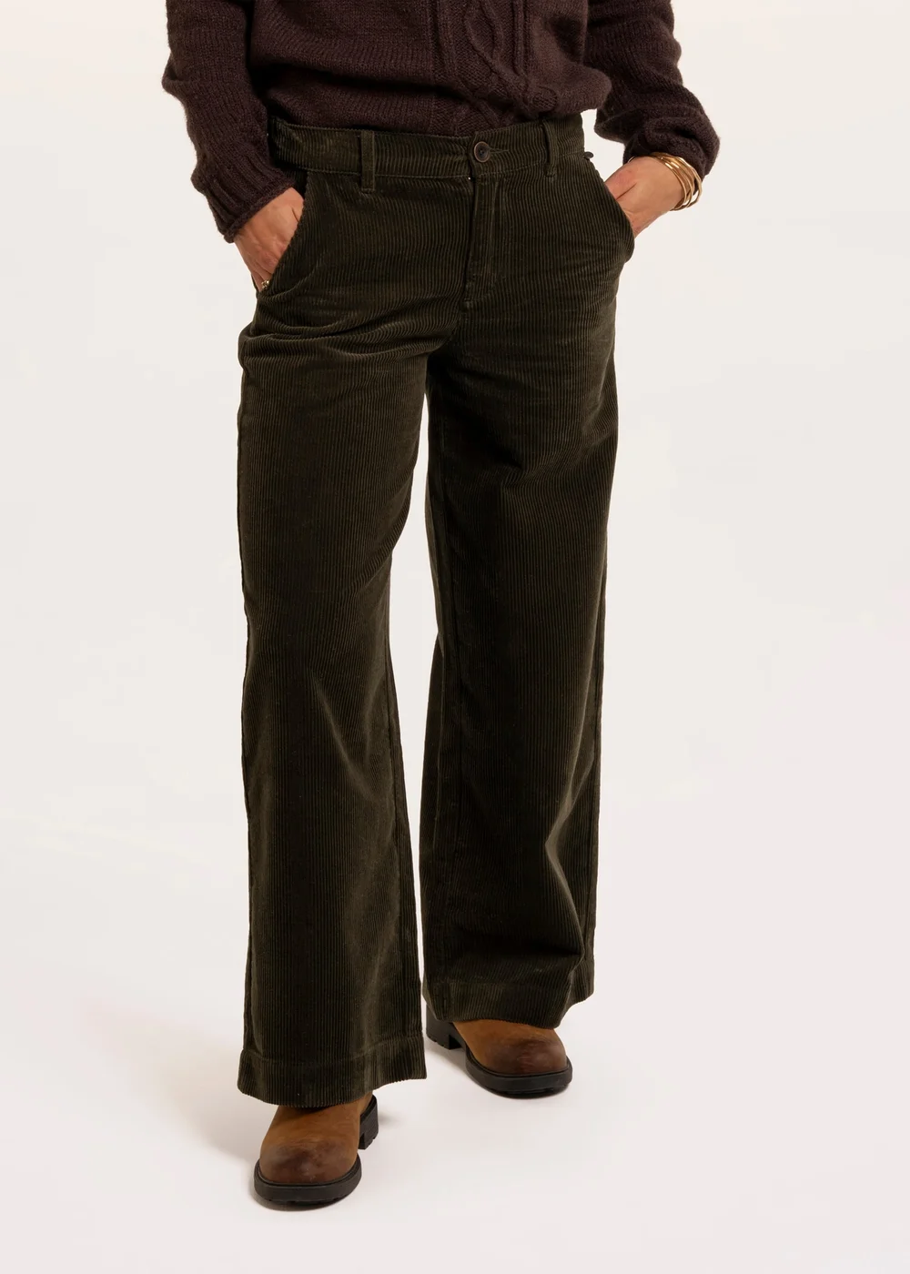 Brakeburn Khaki Spindle Cord Trouser - 18 Image 5