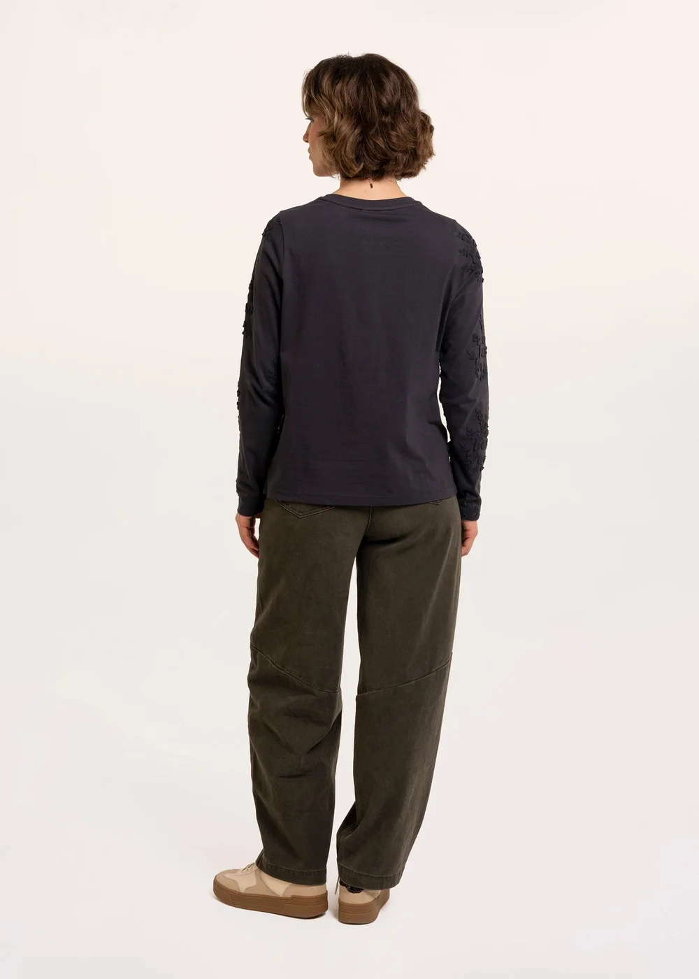 Brakeburn Navy Daria Embroidered Long Sleeve T-Shirt - 12 Image 2