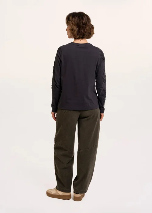 Brakeburn Navy Daria Embroidered Long Sleeve T-Shirt - 12 Image 2