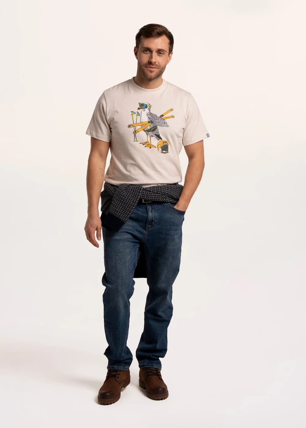 Brakeburn Cream Skigull T-Shirt - M Image 5