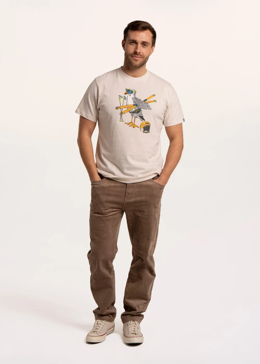 Brakeburn Cream Skigull T-Shirt - M Image 1