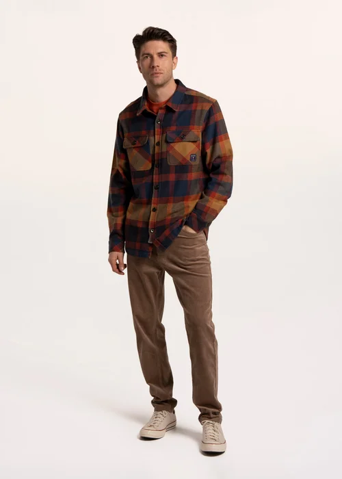 Brakeburn Navy Checkford Check Shirt - XL Image 5