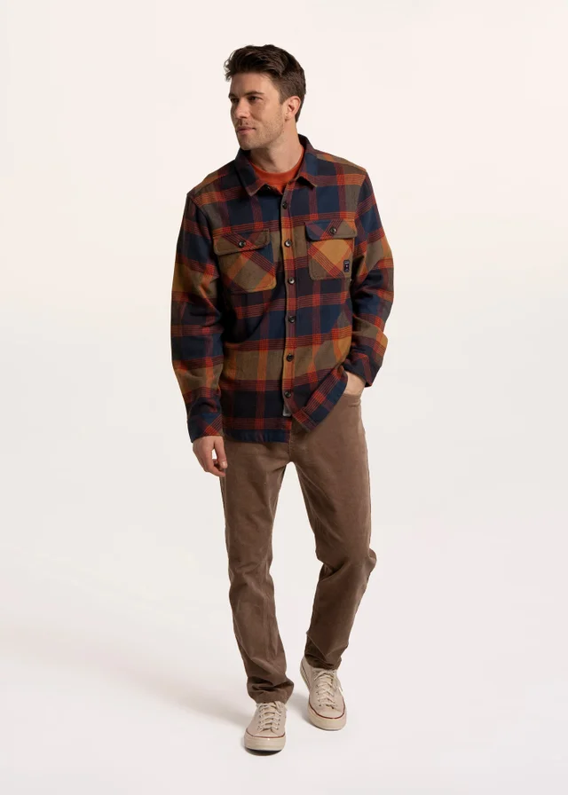 Brakeburn Navy Checkford Check Shirt