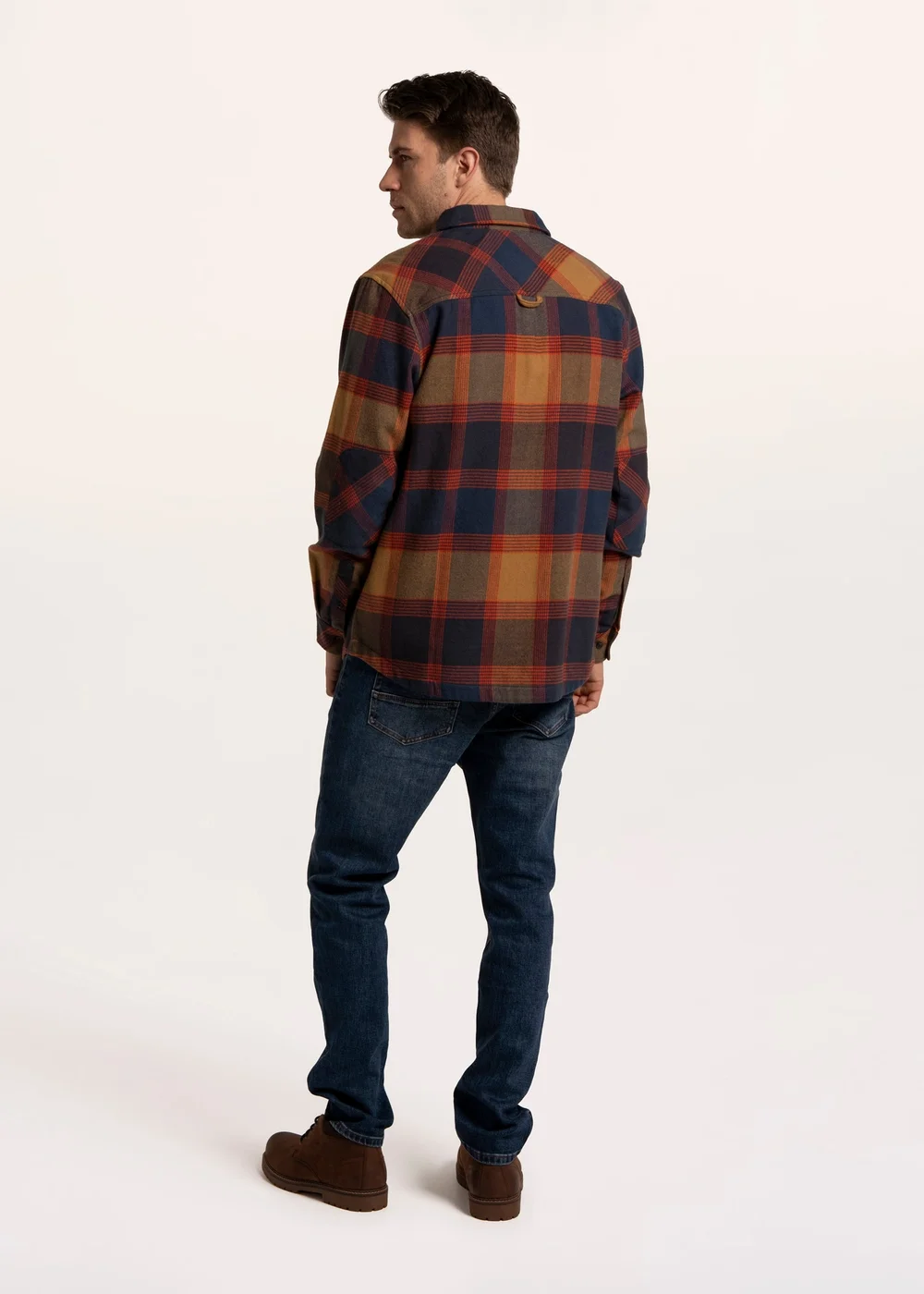 Brakeburn Navy Checkford Check Shirt - XL Image 2
