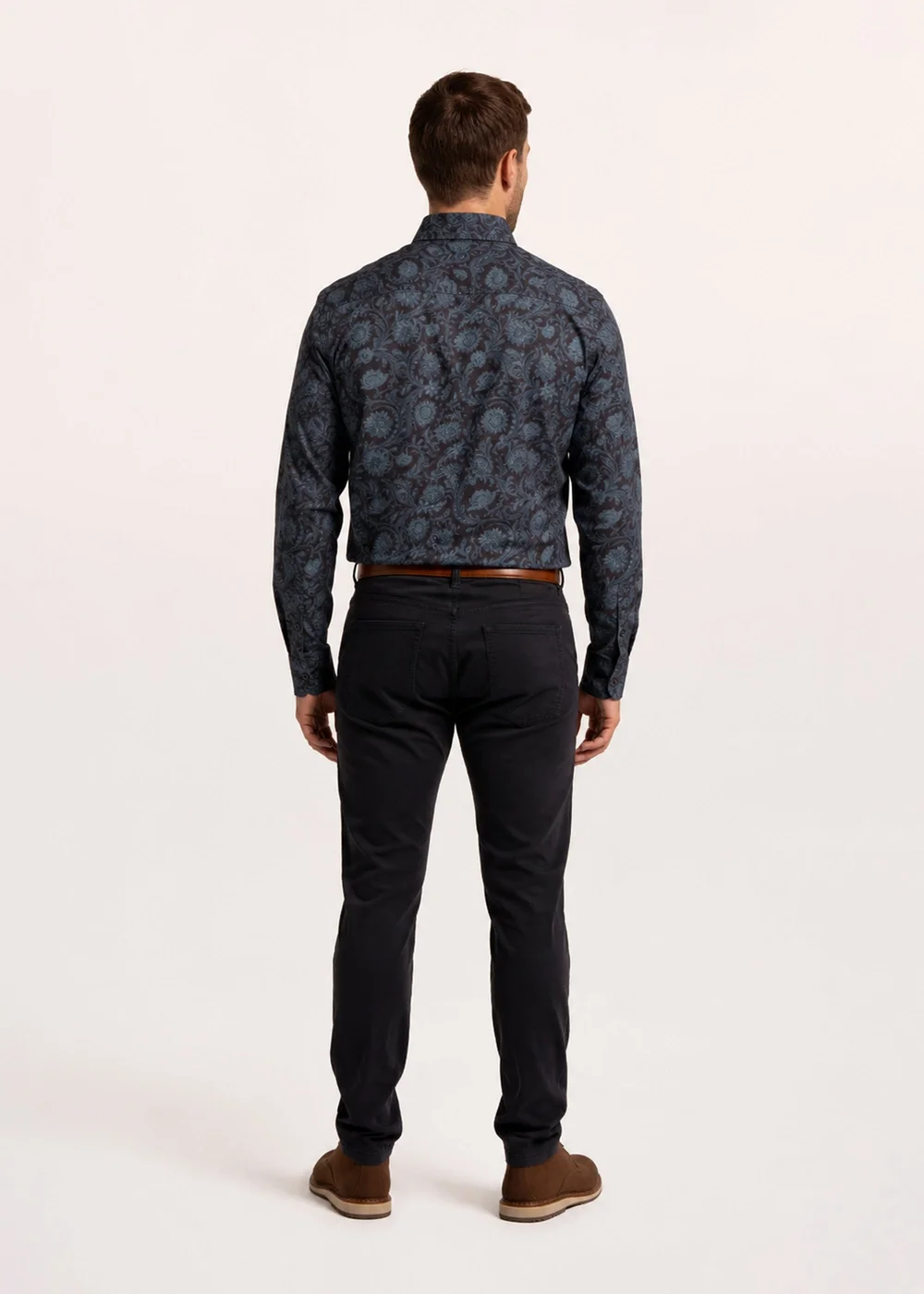 Brakeburn Blue Hendon Abstract Floral Printed Shirt - S Image 2