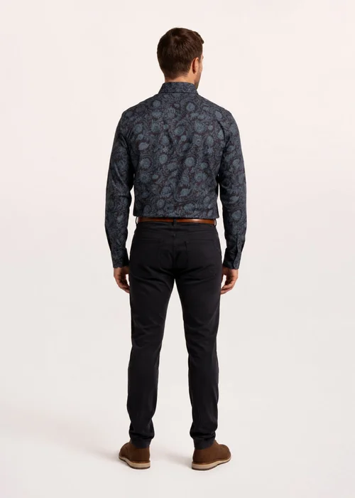 Brakeburn Blue Hendon Abstract Floral Printed Shirt - S Image 2