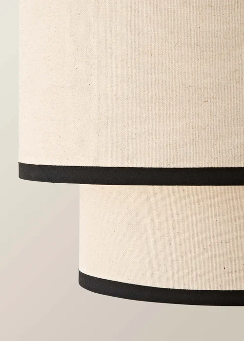 ValueLights Jodie Black Trim Two Tier Ceiling Pendant Shade - One Size Image 4