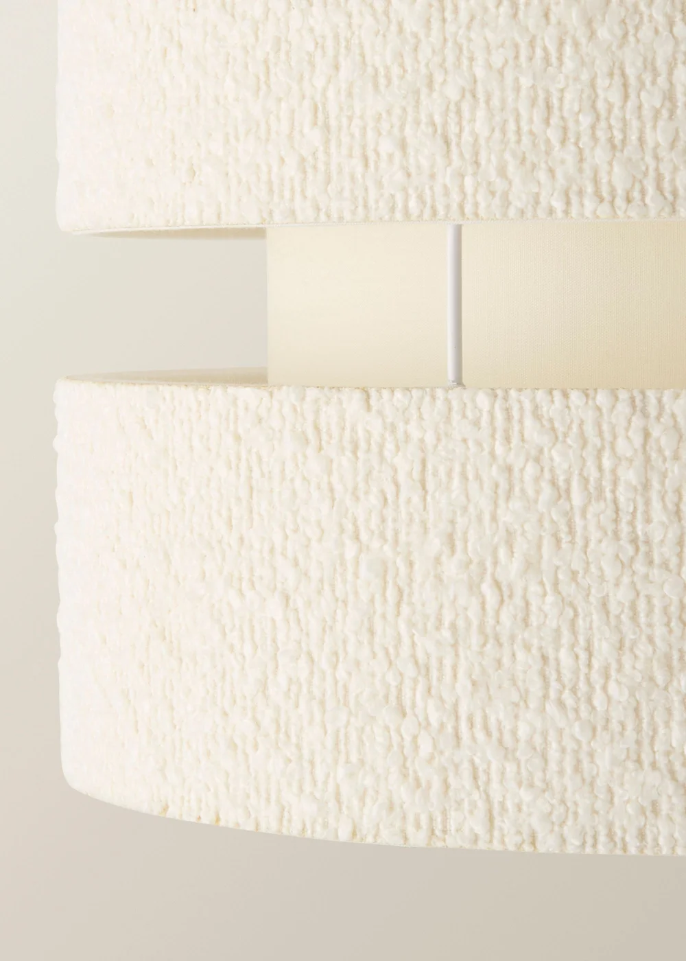 ValueLights Sophia Cream Boucle Layered Shade - One Size Image 4