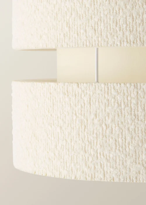 ValueLights Sophia Cream Boucle Layered Shade - One Size Image 4