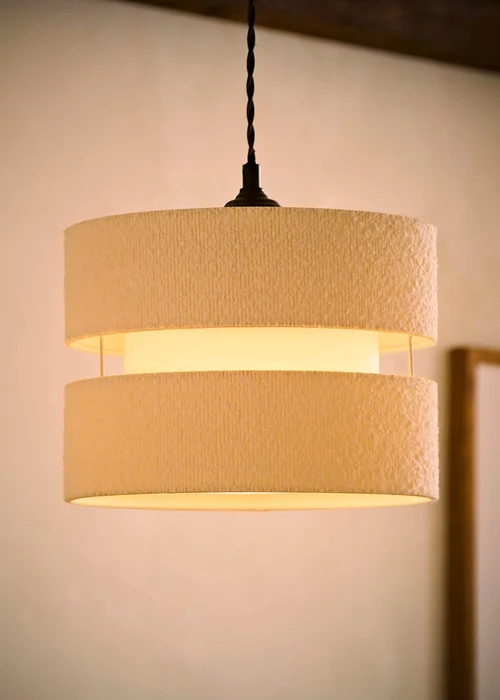 ValueLights Sophia Cream Boucle Layered Shade - One Size Image 2