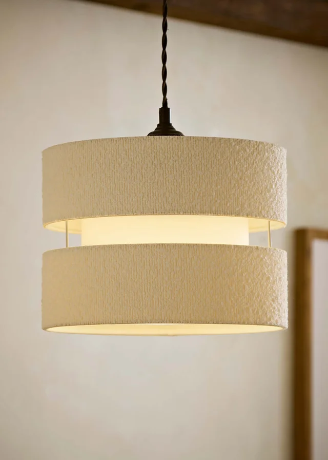 ValueLights Sophia Cream Boucle Layered Shade