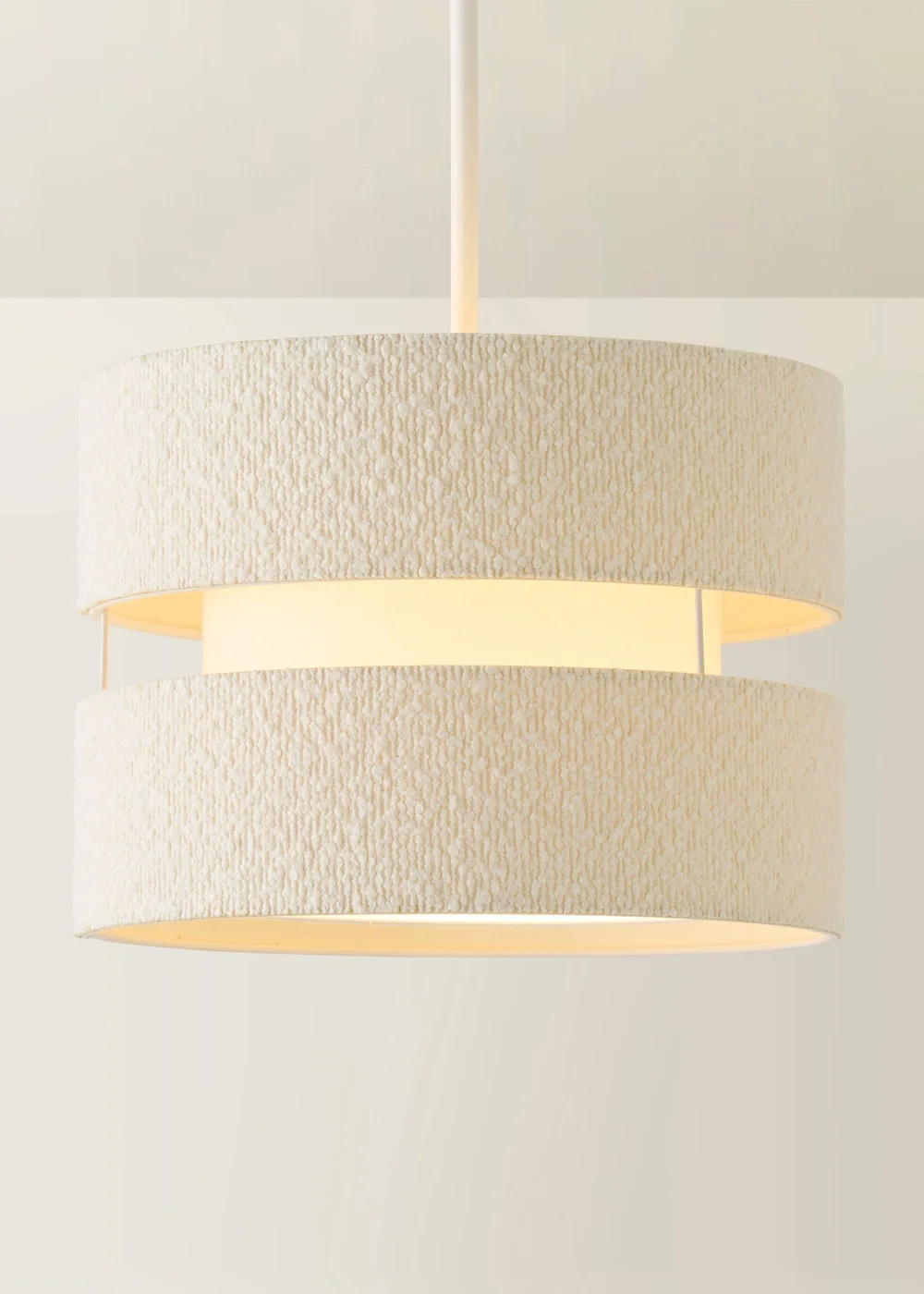 ValueLights Sophia Cream Boucle Layered Shade - One Size Image 3