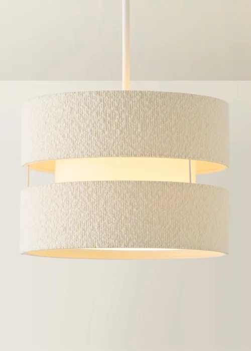 ValueLights Sophia Cream Boucle Layered Shade - One Size Image 3