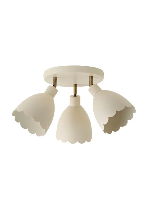 ValueLights Millie Cream Flower Scallop 3 Way Spotlight - One Size Image 5